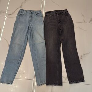 Abercrombie & Fitch high rise 90’s split hem jeans